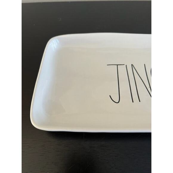 Rae Dunn Vintage 2015 Jingle Black Lettering Platter- M Stamped - Picture 4 of 5